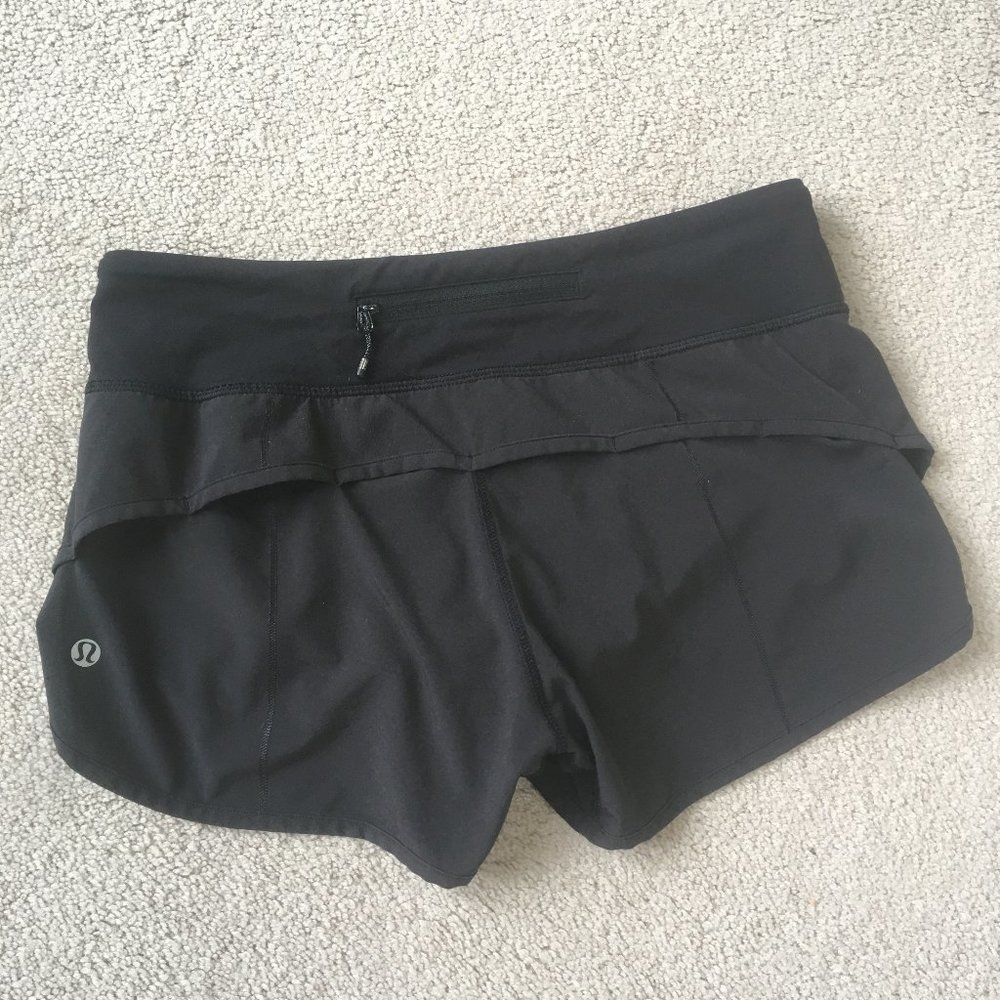 Lululemon Black Speed Up Shorts 2.5"
